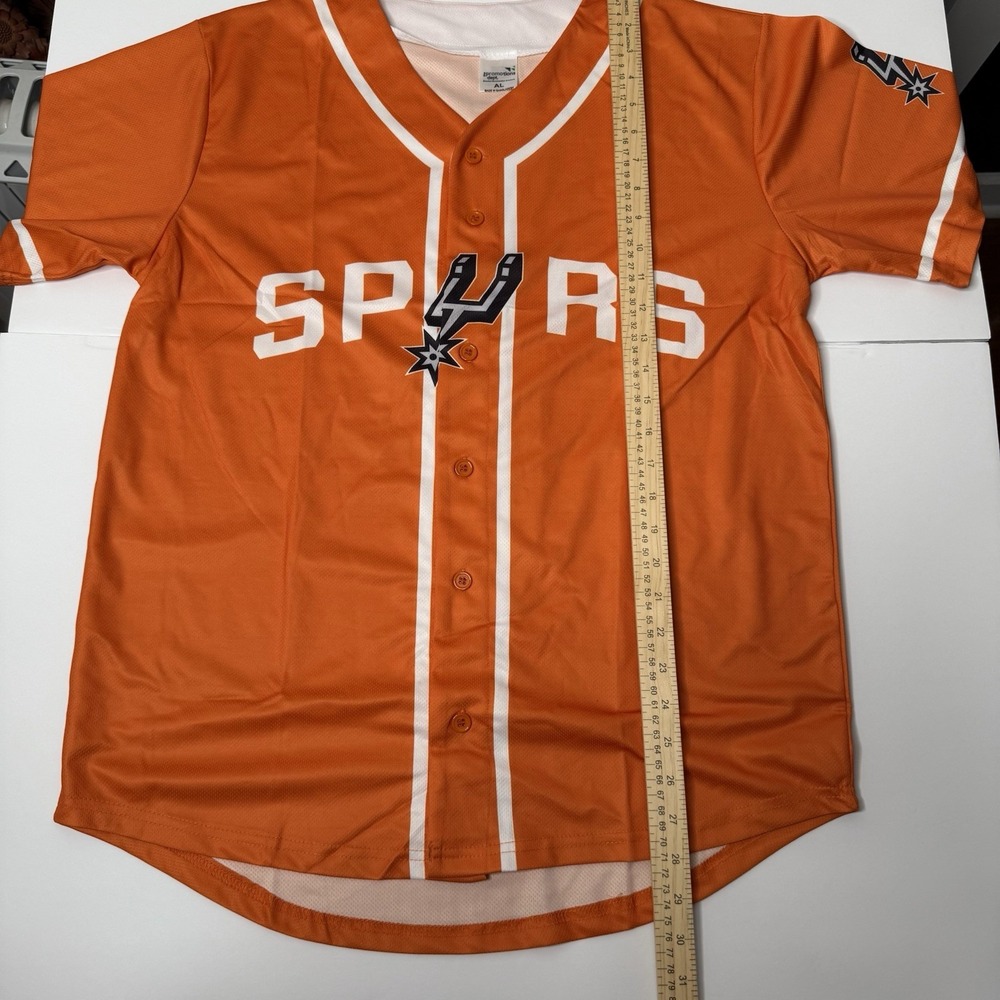 San Antonio Spurs Austin Moody Center Jersey - Orange- Unisex Size Large - Picture 3 of 4